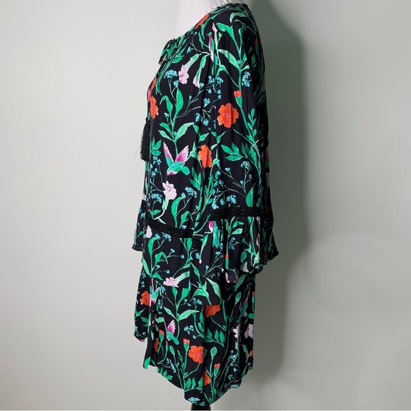 Kate Spade Women's Jardin Crepe Floral Hummingbird Romper Size 12 - Picture 5 of 15